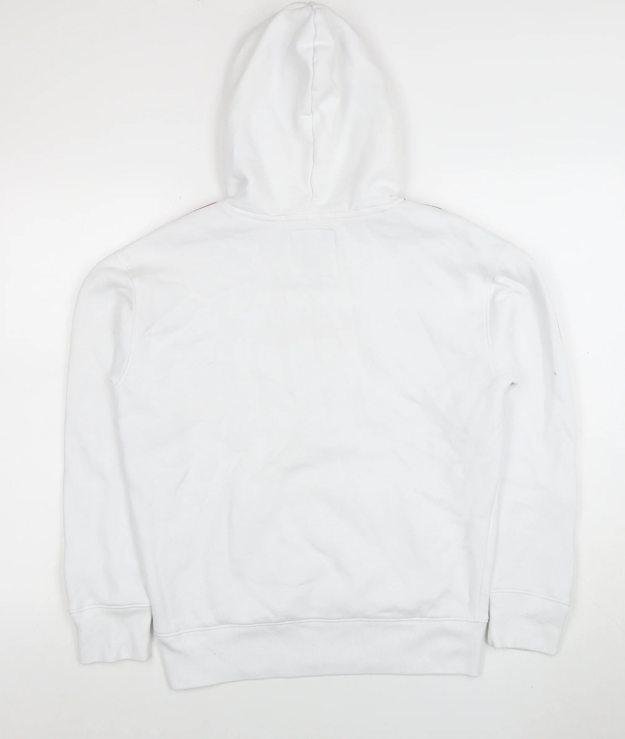 Hollister Men’s White XS Pullover Hoodie With Logo & Side Stripes - Image 3