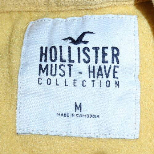 Hollister Men’s Yellow Pullover Hoodie M Fleece Logo Must-Have - Image 5