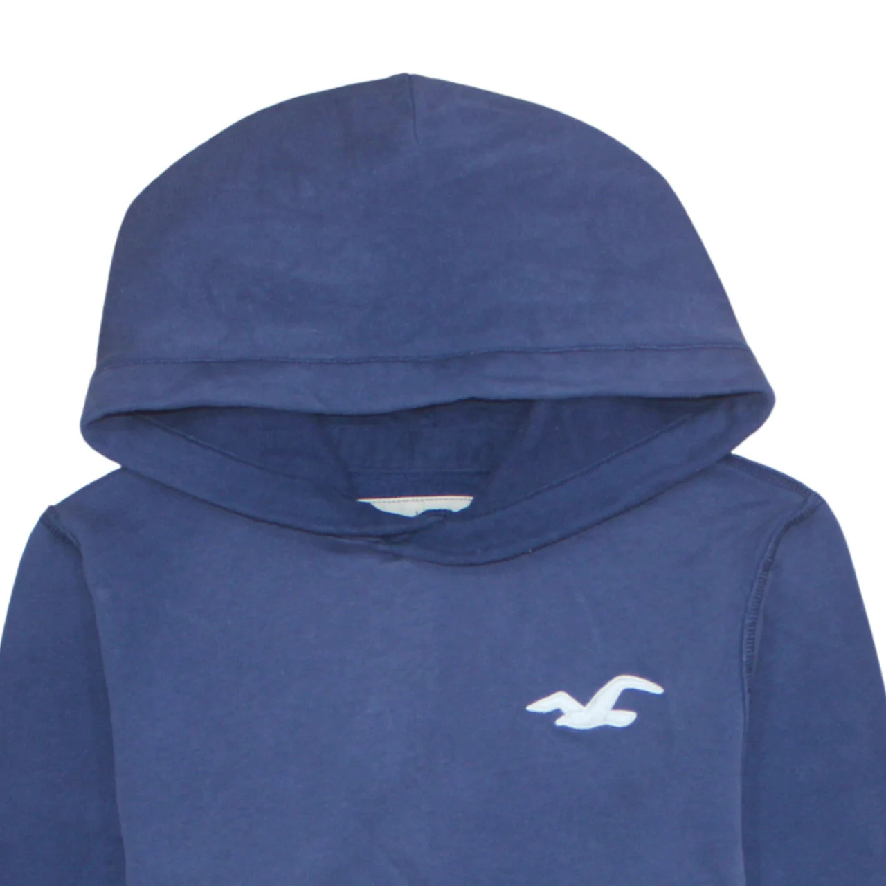Hollister Men's Blue Pullover Hoodie L Logo Classic Casual - Image 6