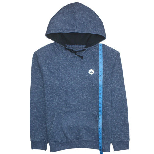 Hollister Men's Blue Pullover Hoodie M Logo Cotton Blend - Image 2