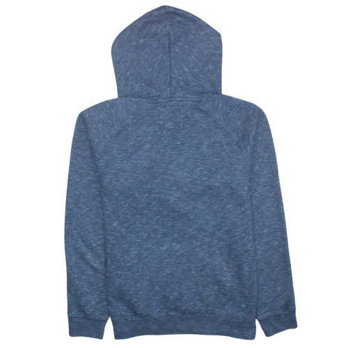 Hollister Men's Blue Pullover Hoodie M Logo Cotton Blend - Image 4