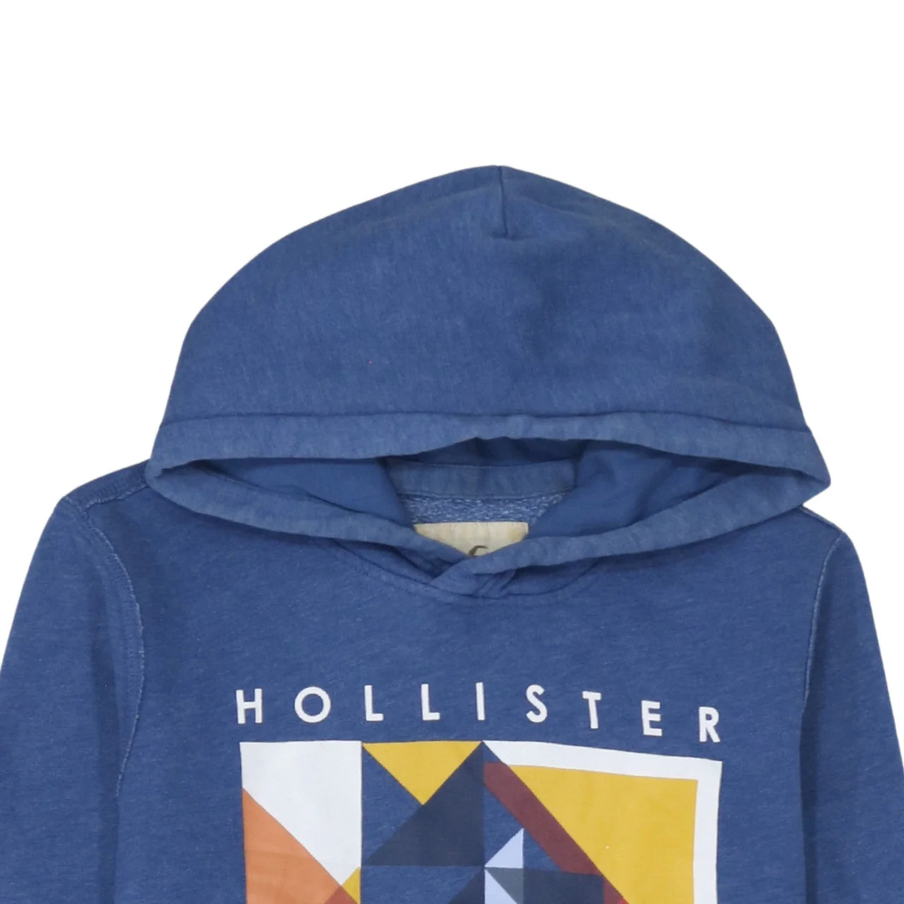 Hollister Men's Blue Pullover Hoodie S Graphic Print Cotton Blend - Image 7