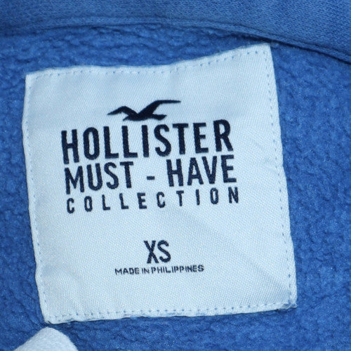 Hollister Mens Blue XS Pullover Hoodie Cotton Fleece - Image 6