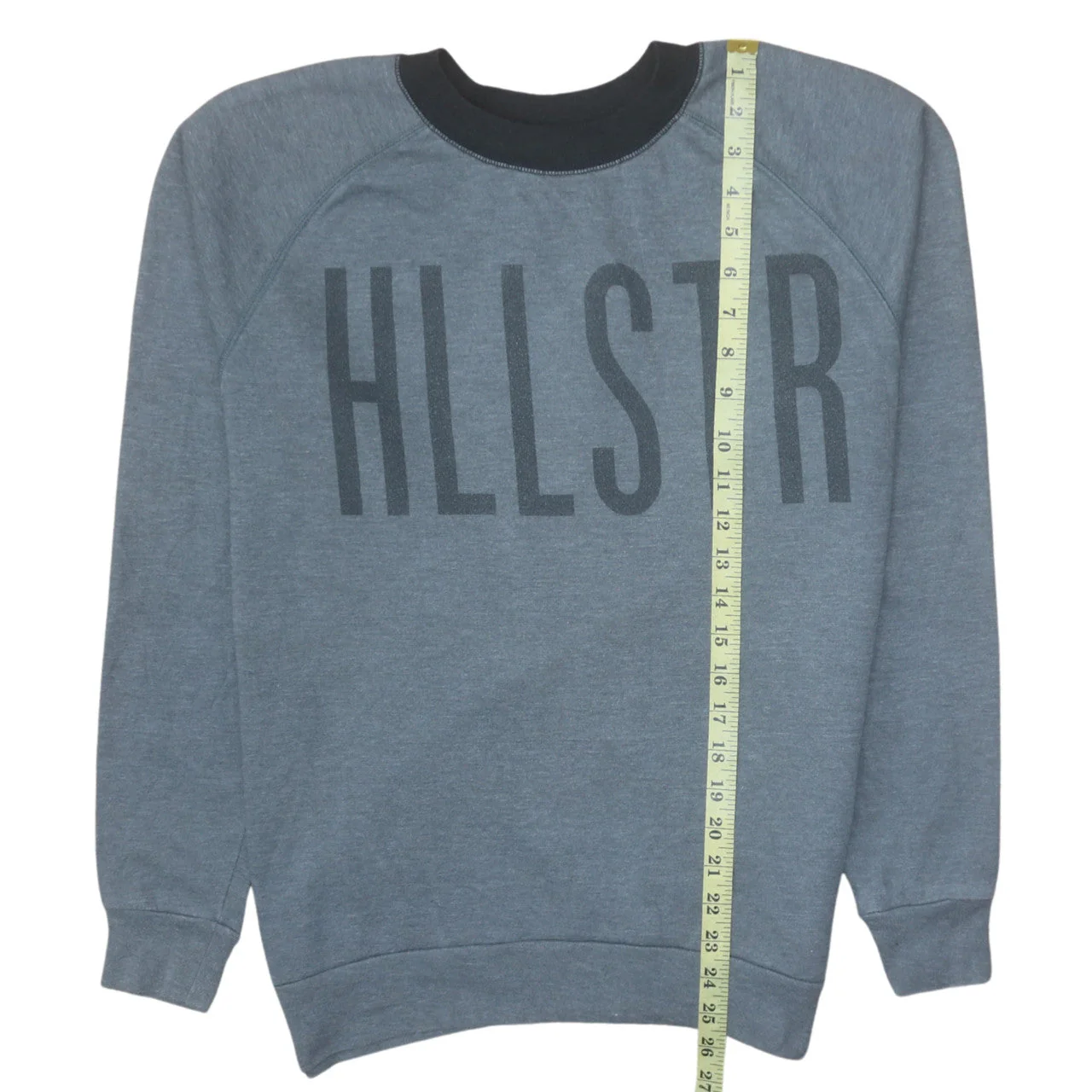 Hollister Men's Grey XS Pullover Sweatshirt Crew Neck Logo Fleece - Image 3