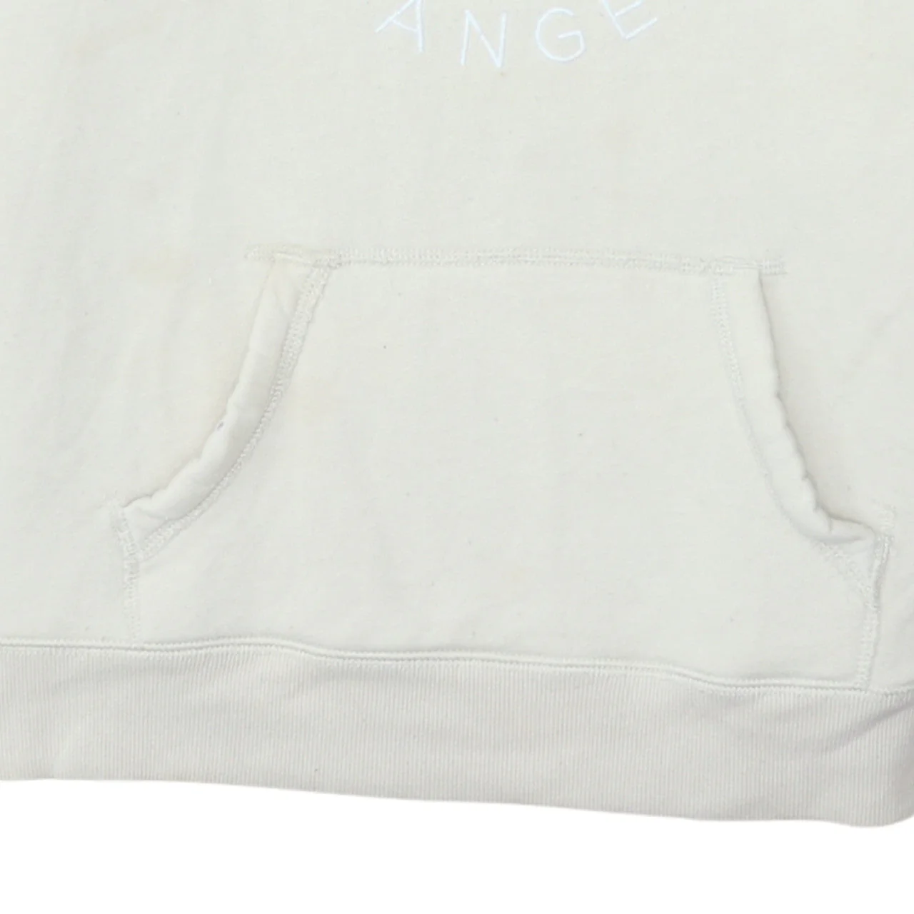Hollister Women Beige Pullover Hoodie Small Cotton Blend Los Angeles Logo - Image 7