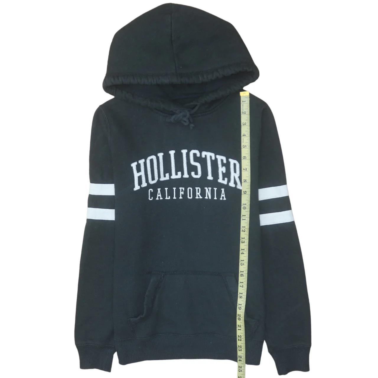 Hollister Women Black Small Pullover Hoodie with Logo Design - Image 3