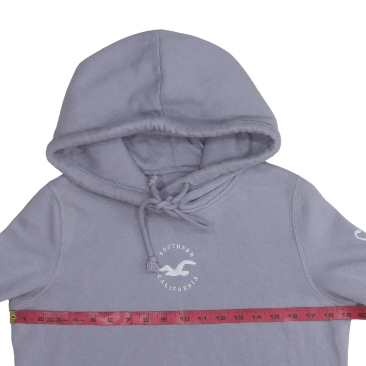 Hollister Women Lavender Hoodie Small Pullover Drawstring Logo Print - Image 2
