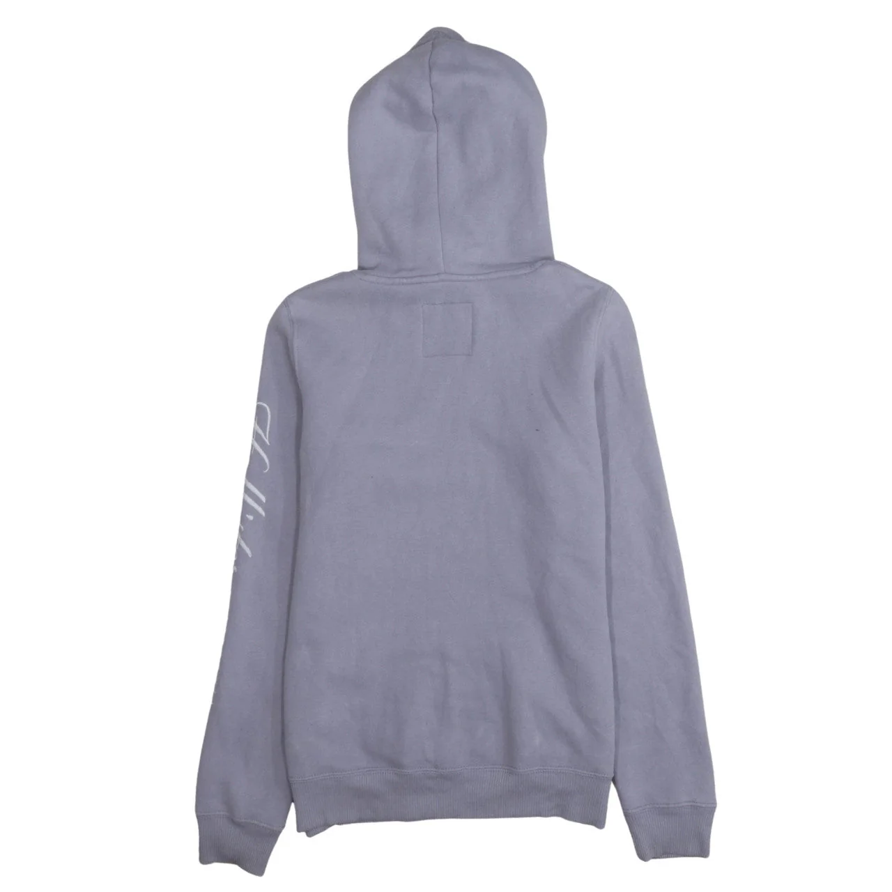 Hollister Women Lavender Hoodie Small Pullover Drawstring Logo Print - Image 4