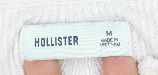 Hollister Women Pink Henley Sweatshirt Medium Long Sleeve - Image 4