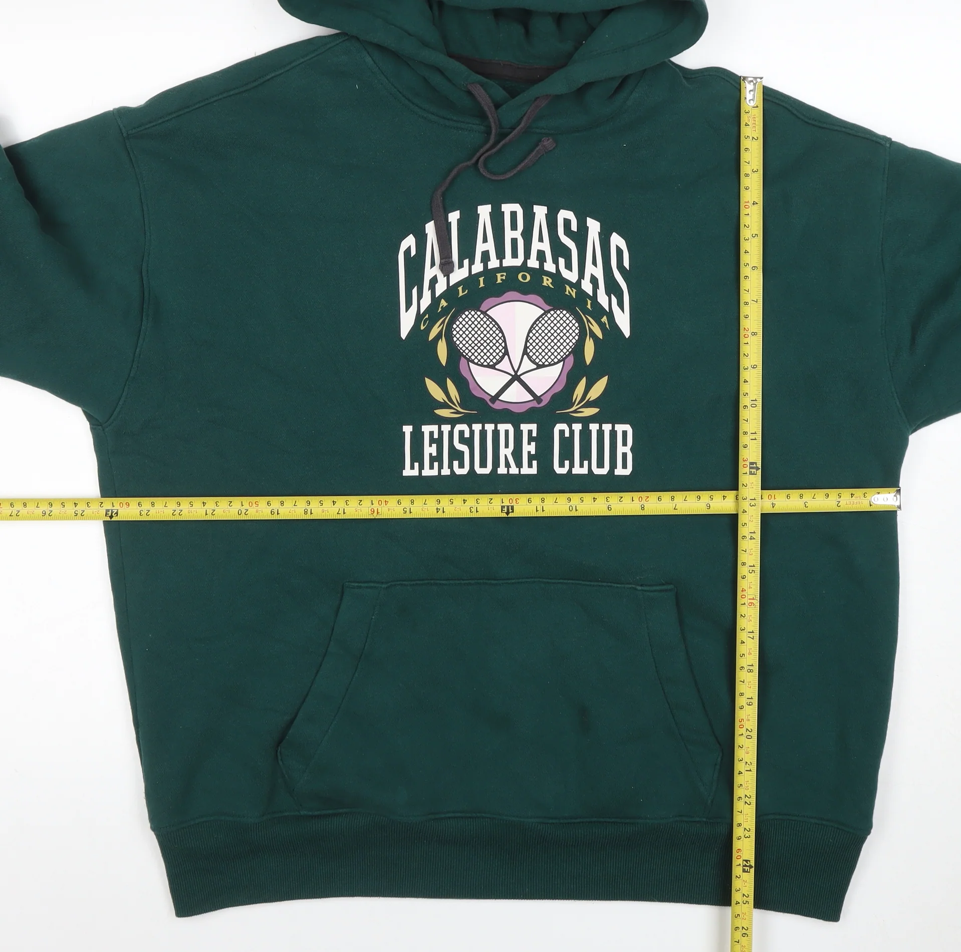 Hollister Women’s Green Calabasas Leisure Club Pullover Hoodie L - Image 2