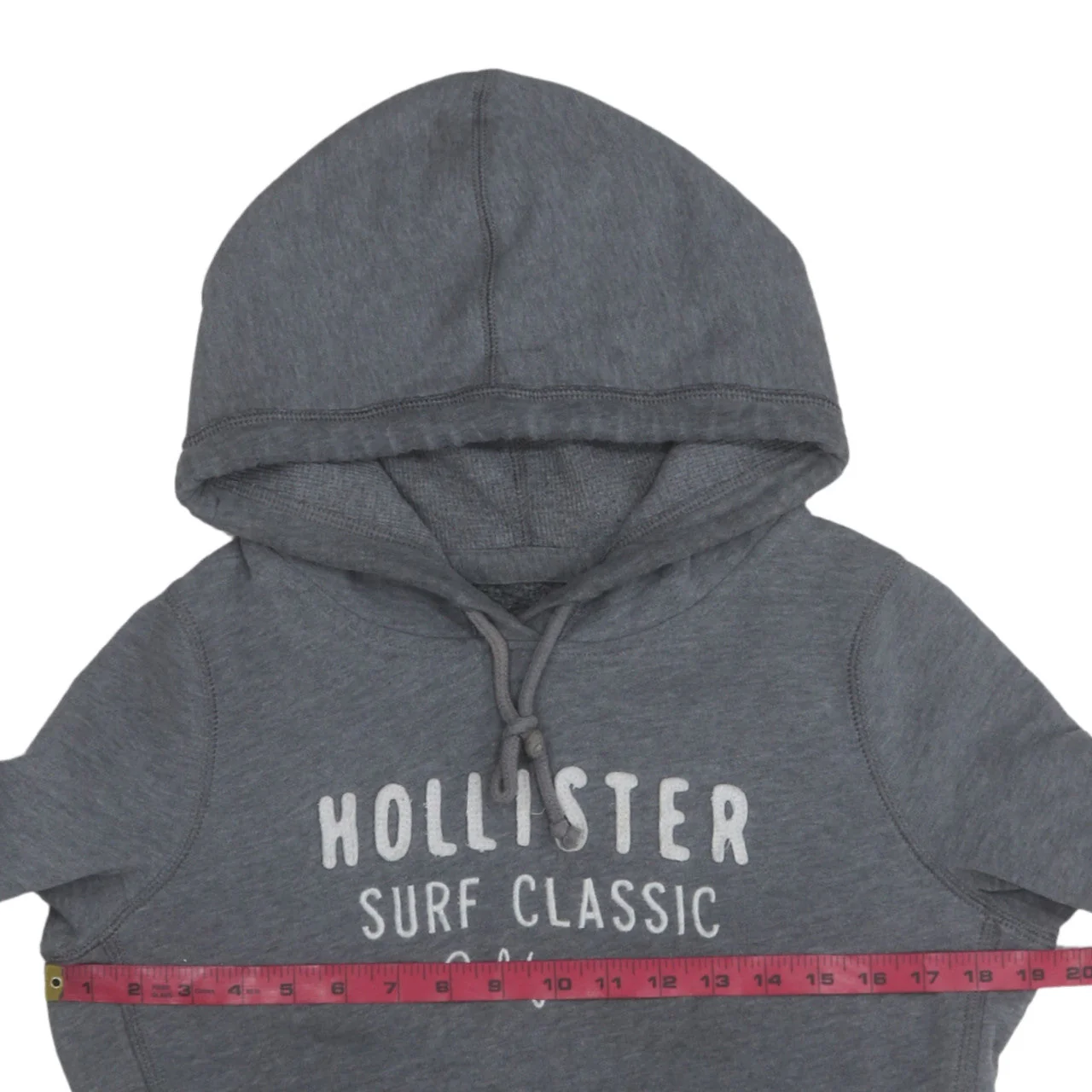 Hollister Women’s Grey Pullover Hoodie Medium Hooded Classic Fit - Image 2