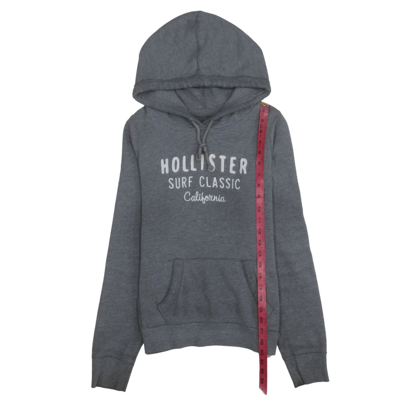 Hollister Women’s Grey Pullover Hoodie Medium Hooded Classic Fit - Image 3