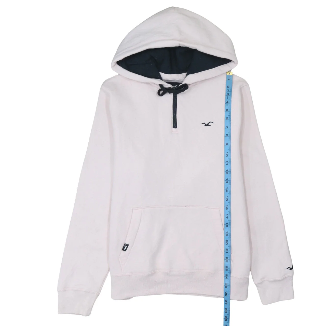 Hollister Women’s Pink Hoodie XL Pullover Drawstring Hooded Sweatshirt - Image 3