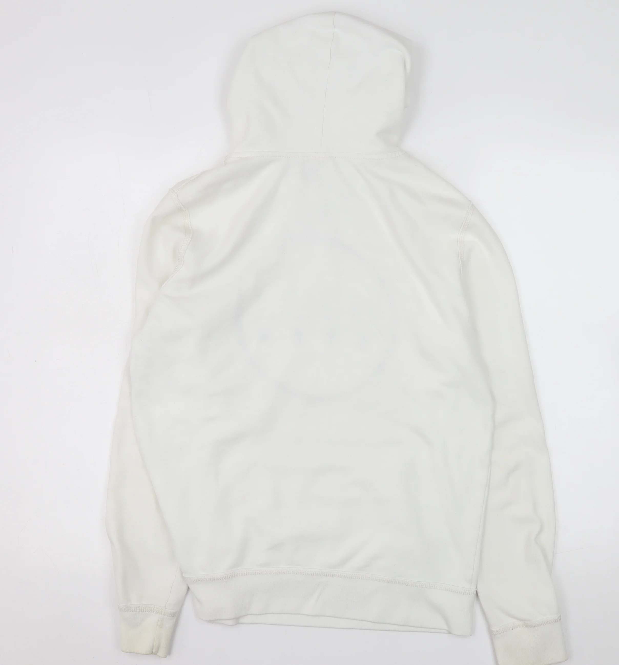 Hollister Women White Pullover Hoodie S Logo Cotton Blend Casual - Image 3