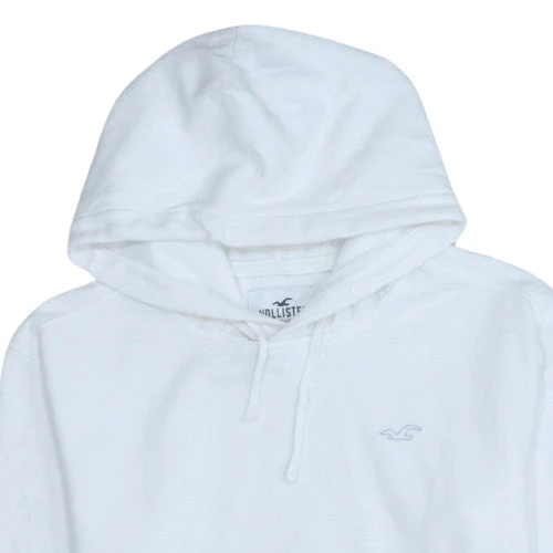 Hollister Women White Pullover Hoodie XS Cotton Casual - Image 6
