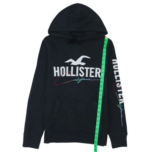 Hollister Womens Black Small Pullover Hoodie With Logo Print - Image 3
