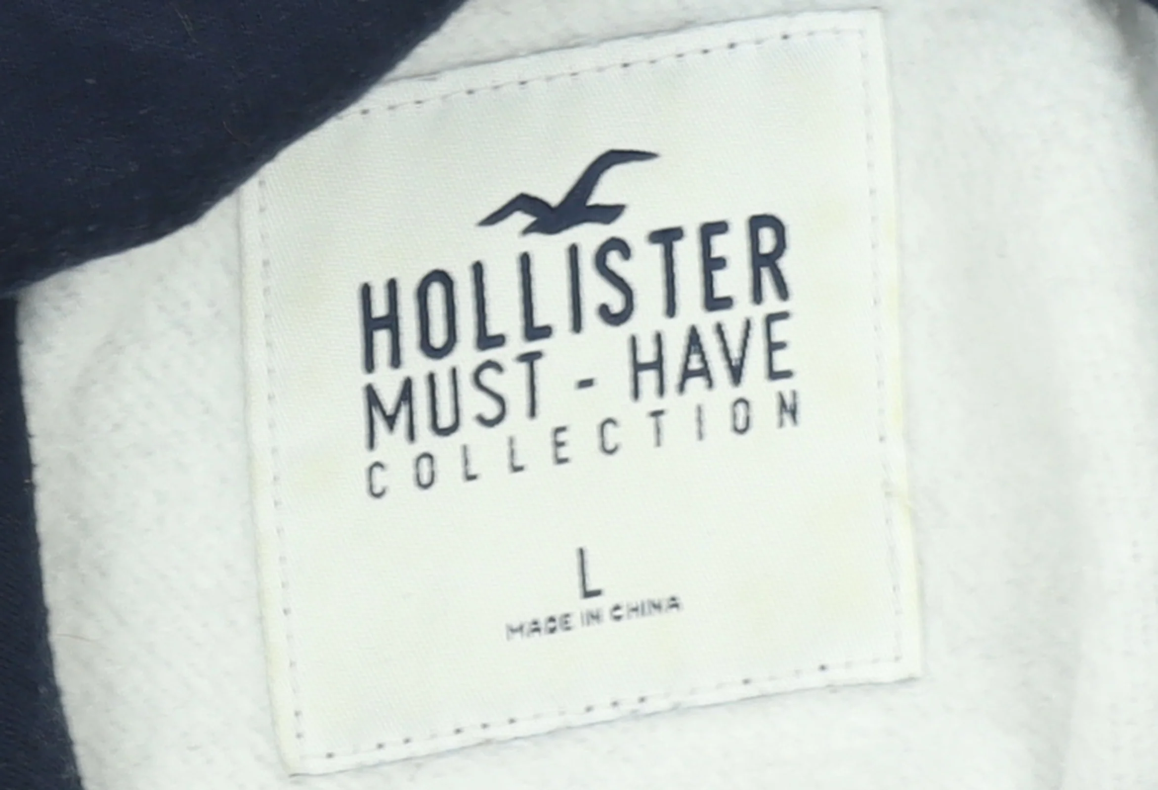 Hollister Womens Blue Tie-Dye Pullover Hoodie L Cotton Blend - Image 4
