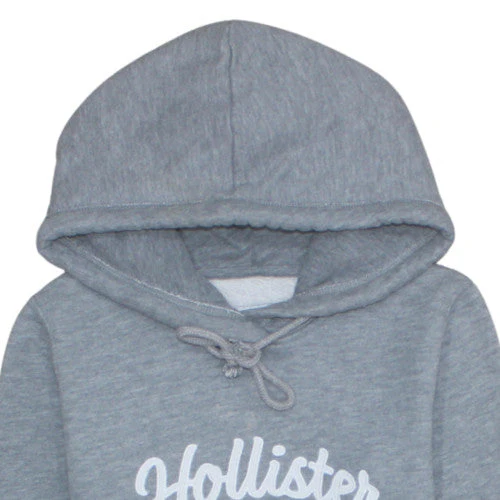 Hollister Womens Grey XS Pullover Hoodie with Logo Print - Image 8