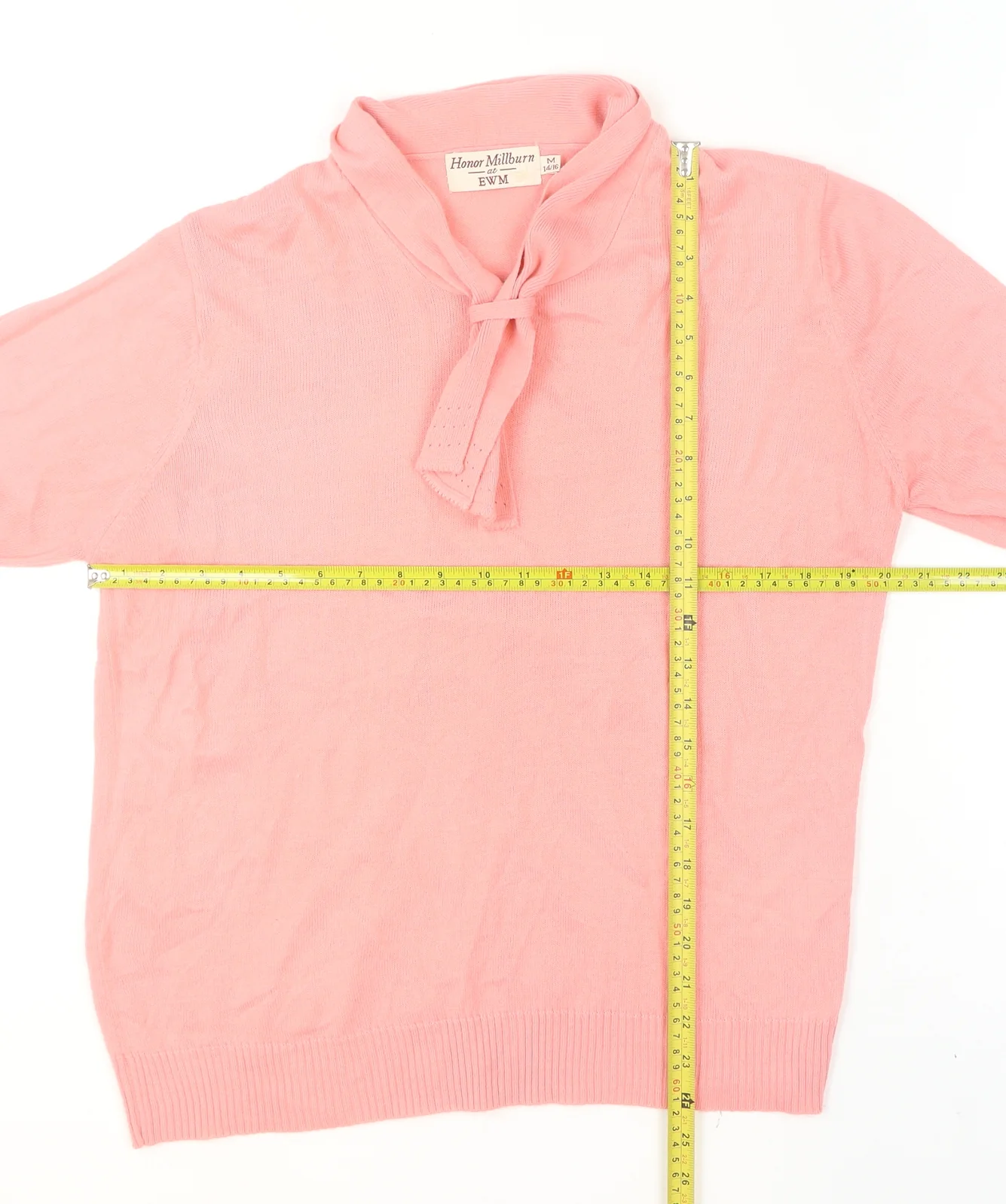 Honor Millburn at EWM Women's Pink 14/16 Long Sleeve Knit Jumper - Image 2