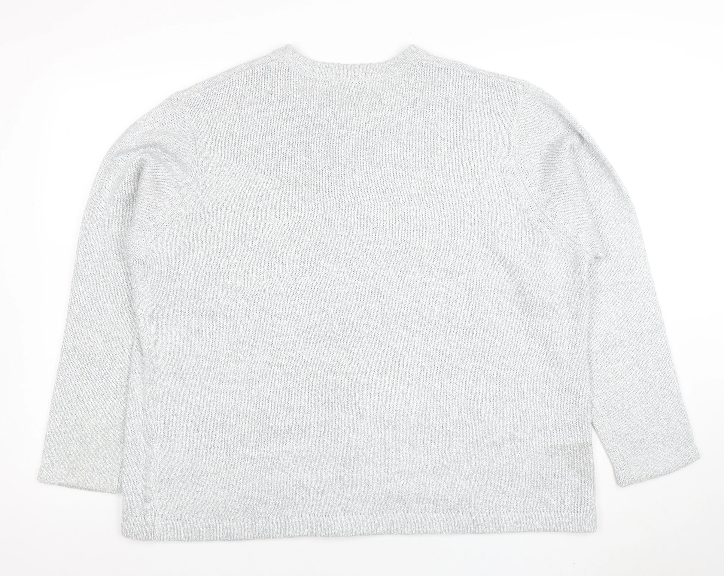 Honor Millburn Women's Grey Acrylic Cable Knit Cardigan XL - Image 3