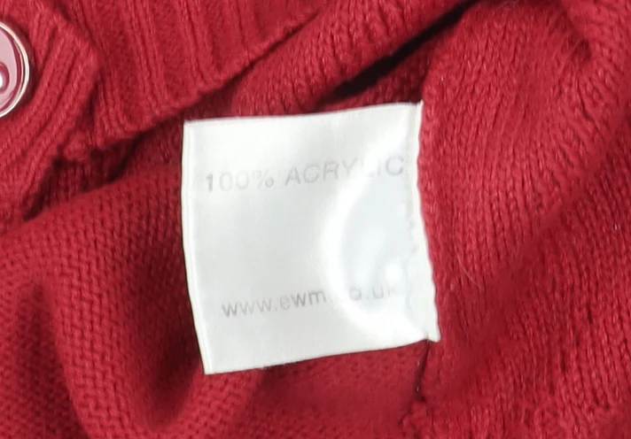 Honor Millburn Women's Red Knit Button Cardigan Size 14 - Image 5