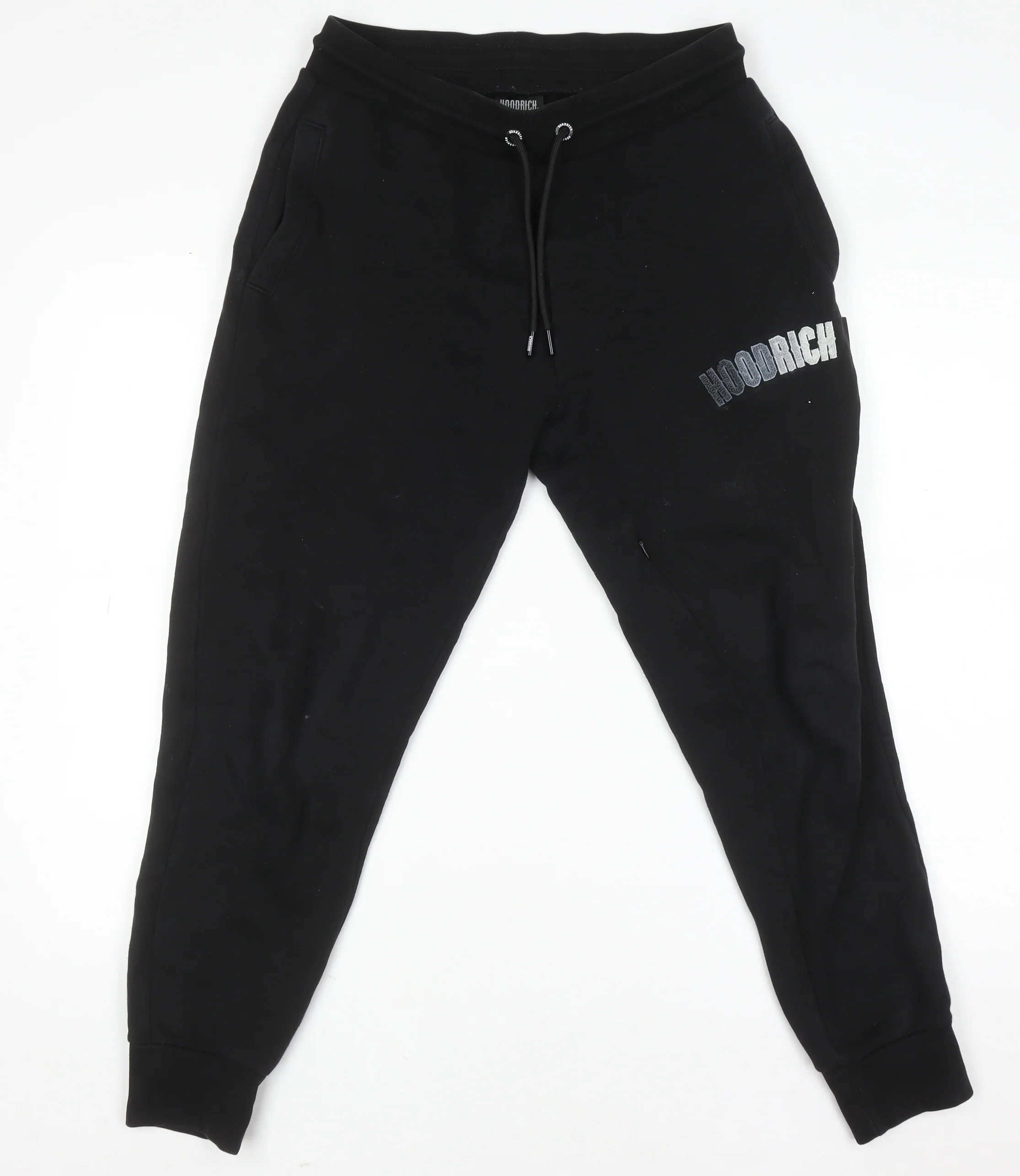 Hoodrich Men's Black Jogger Sweatpants S Regular Fit Fleece Drawstring
