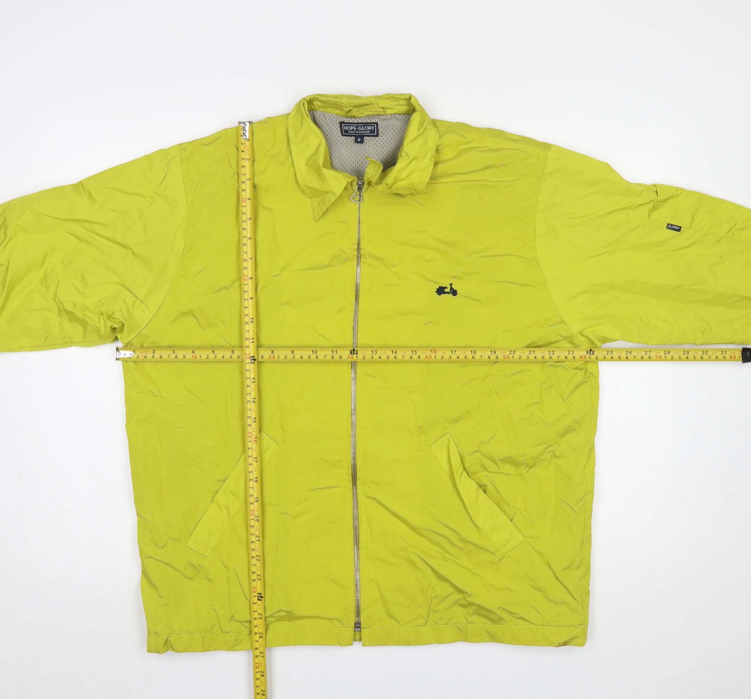 Hope & Glory Men's Green Nylon Windbreaker Jacket Size M - Image 2