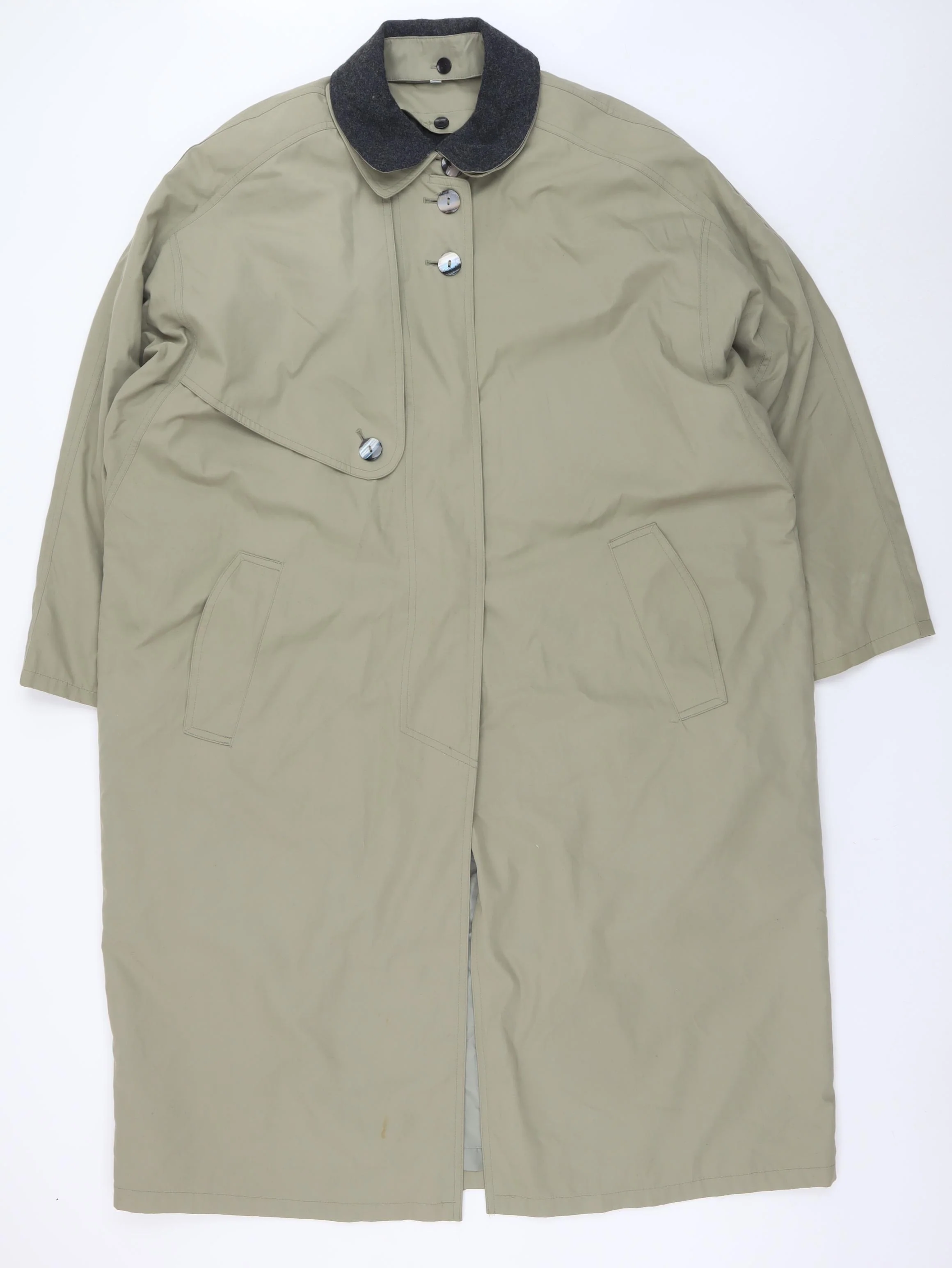 House of Fraser Women's Beige Long Trench Coat Size 14