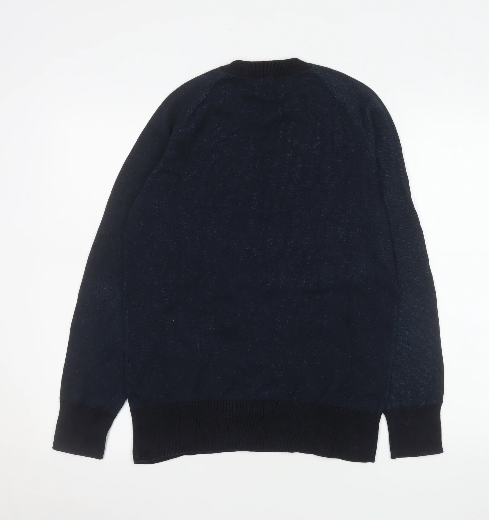Howick Men Blue Cotton Crew Neck Pullover Jumper Size S - Image 3