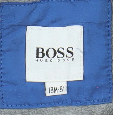 Hugo Boss Blue Unisex Baby 18 Months Puffer Jacket Hooded Winter Coat - Image 5