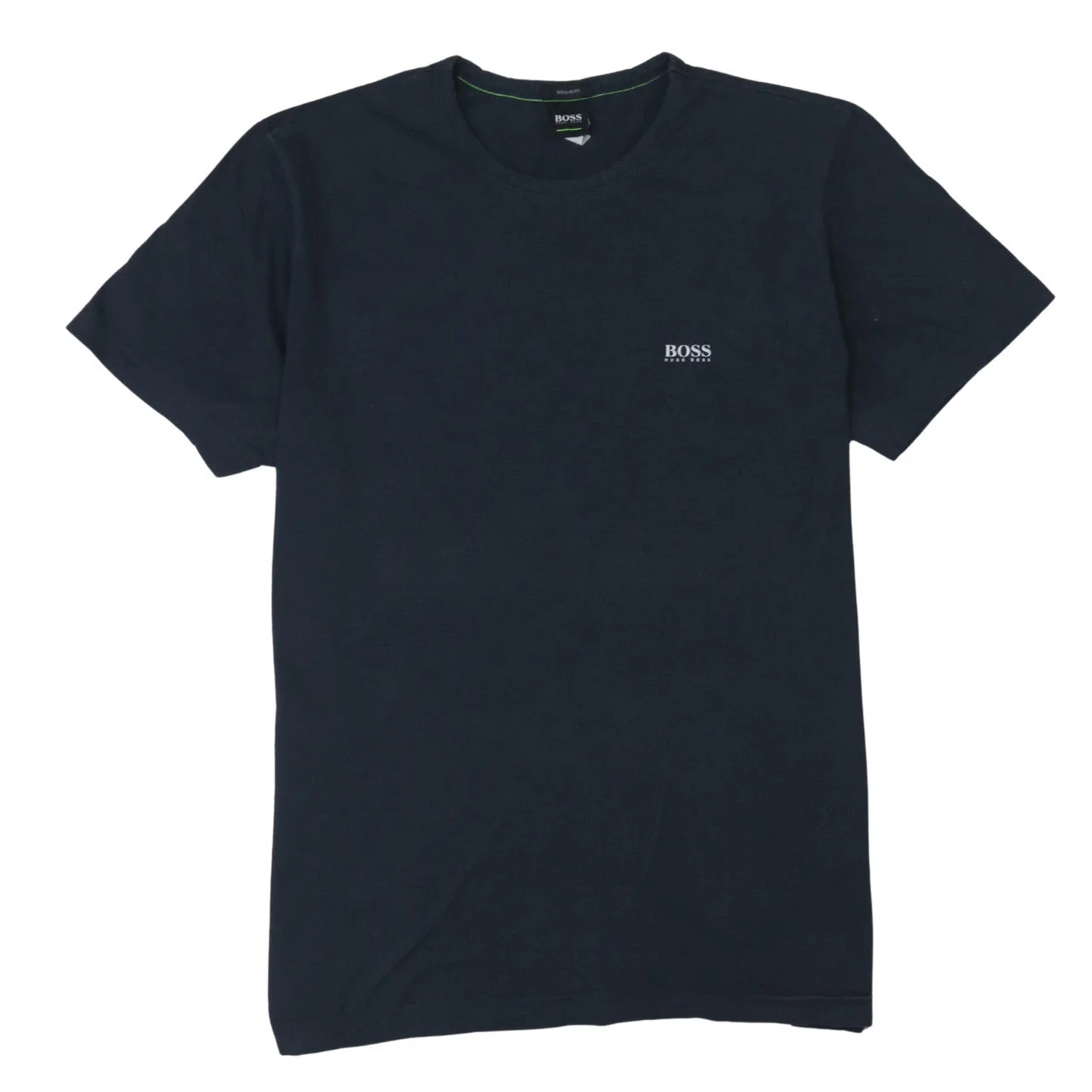Hugo Boss Men Blue XL Regular Fit Cotton Crew Neck T-Shirt