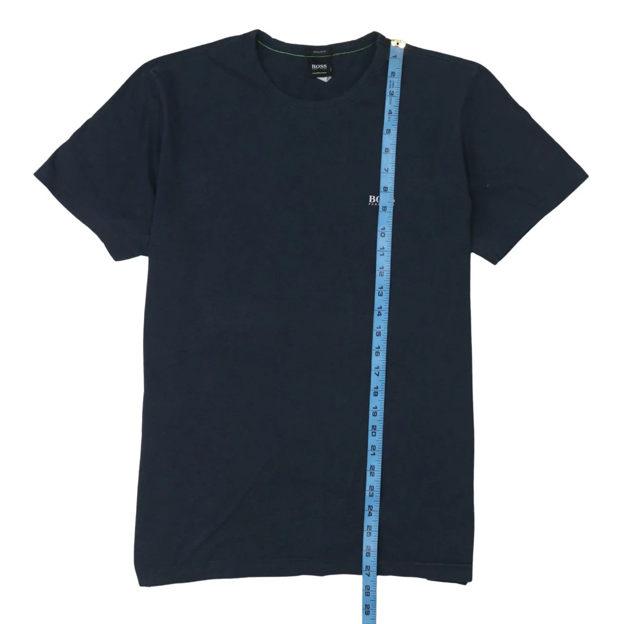 Hugo Boss Men Blue XL Regular Fit Cotton Crew Neck T-Shirt - Image 2