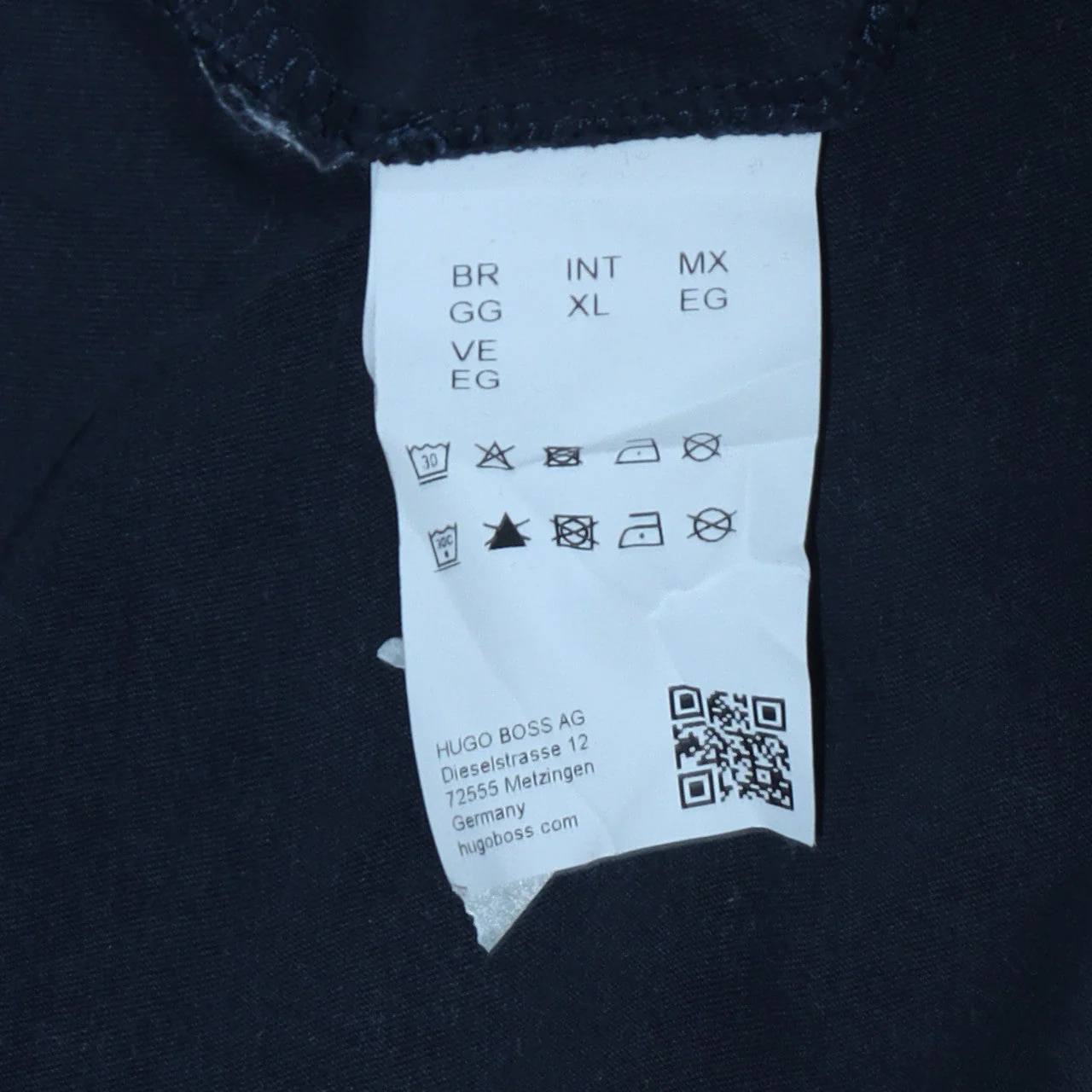 Hugo Boss Men Blue XL Regular Fit Cotton Crew Neck T-Shirt - Image 5