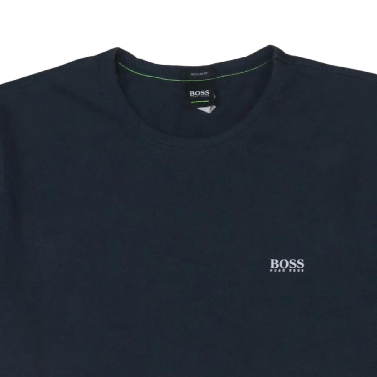 Hugo Boss Men Blue XL Regular Fit Cotton Crew Neck T-Shirt - Image 8