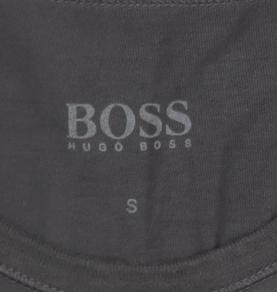 Hugo Boss Men's Black Cotton Crew Neck Logo T-Shirt Size S - Image 5