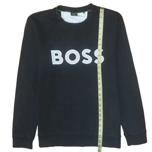 Hugo Boss Men's Black Logo Crew Neck Pullover Sweatshirt Size L - Image 3