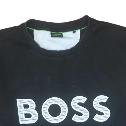 Hugo Boss Men's Black Logo Crew Neck Pullover Sweatshirt Size L - Image 7