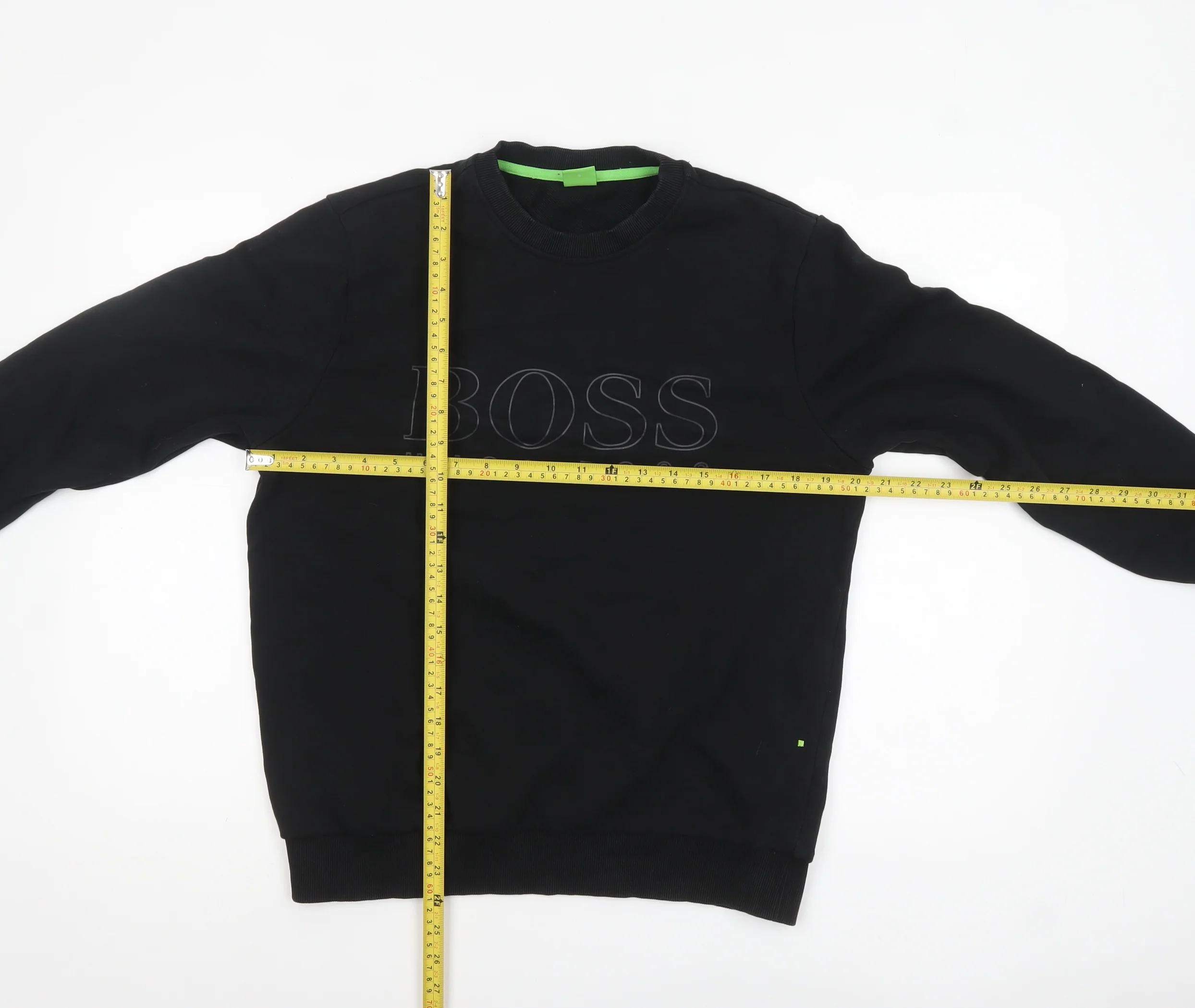 Hugo Boss Men's Black Regular Fit Cotton Sweatshirt S - Image 2