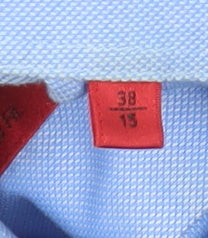 Hugo Boss Men's Blue Slim Fit Long Sleeve Dress Shirt Size 38 - Image 4