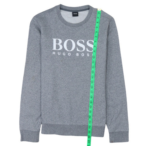 Hugo Boss Men's Grey Logo Pullover Sweatshirt Size S - Image 2