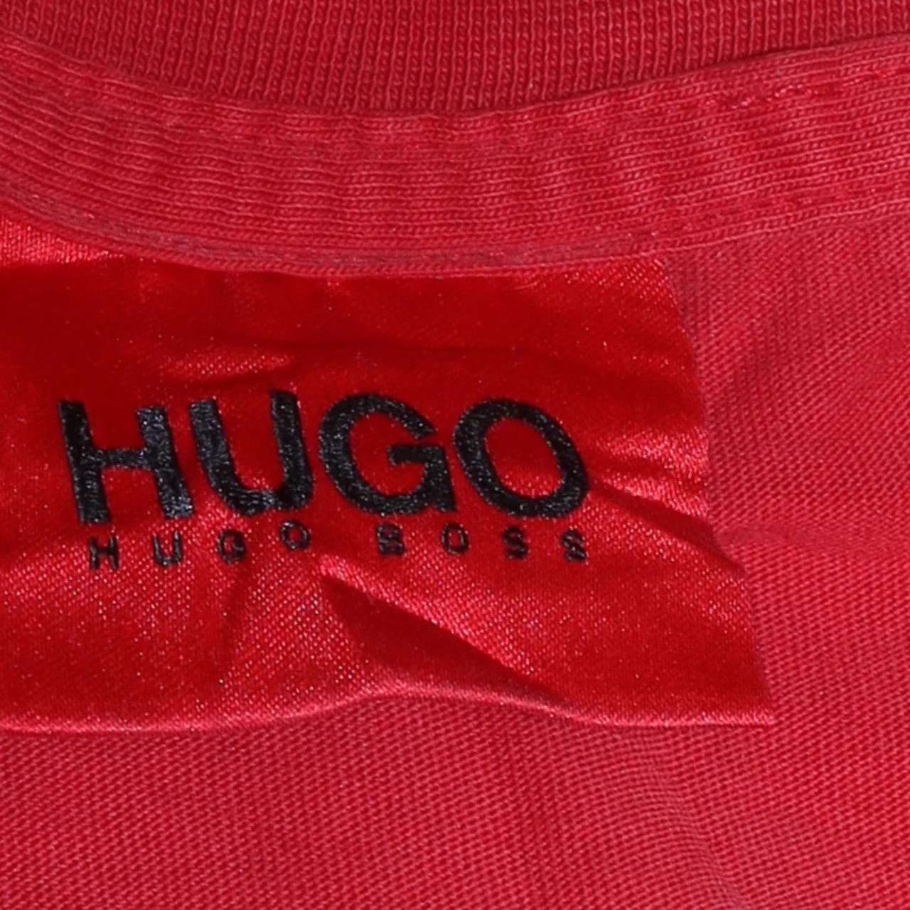 Hugo Boss Mens Red Logo Crew Neck Short Sleeve T-Shirt Size L - Image 5