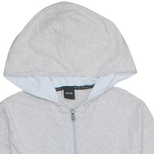 Hugo Boss Women Grey Full Zip Hoodie Sweatshirt Size M - Image 8