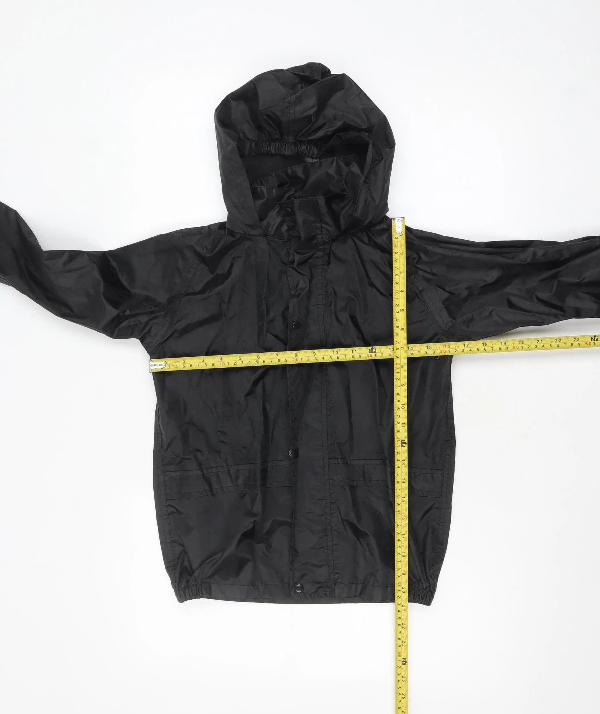 Hunter Reign Hartwick Boys Black Hooded Waterproof Rain Coat 5-6 Years - Image 2