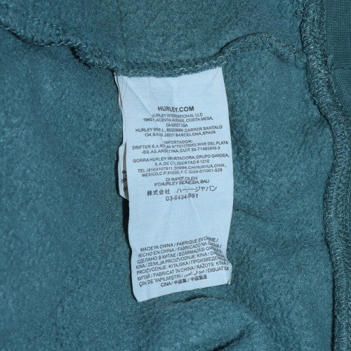 Hurley Men’s Green Pullover Hoodie Small Fleece Logo Sweatshirt - Image 6