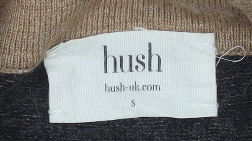 Hush Women’s Beige Camouflage Wool Blend Cowl Neck Pullover Sweatshirt Size S - Image 4
