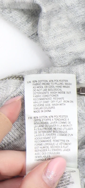 Hush Women’s Grey Full Zip Cotton Knit Jumper Size 12 - Image 4