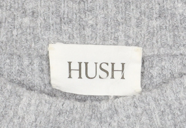 Hush Women’s Grey Ribbed Knit Pullover Jumper L/XL Crew Neck - Image 6