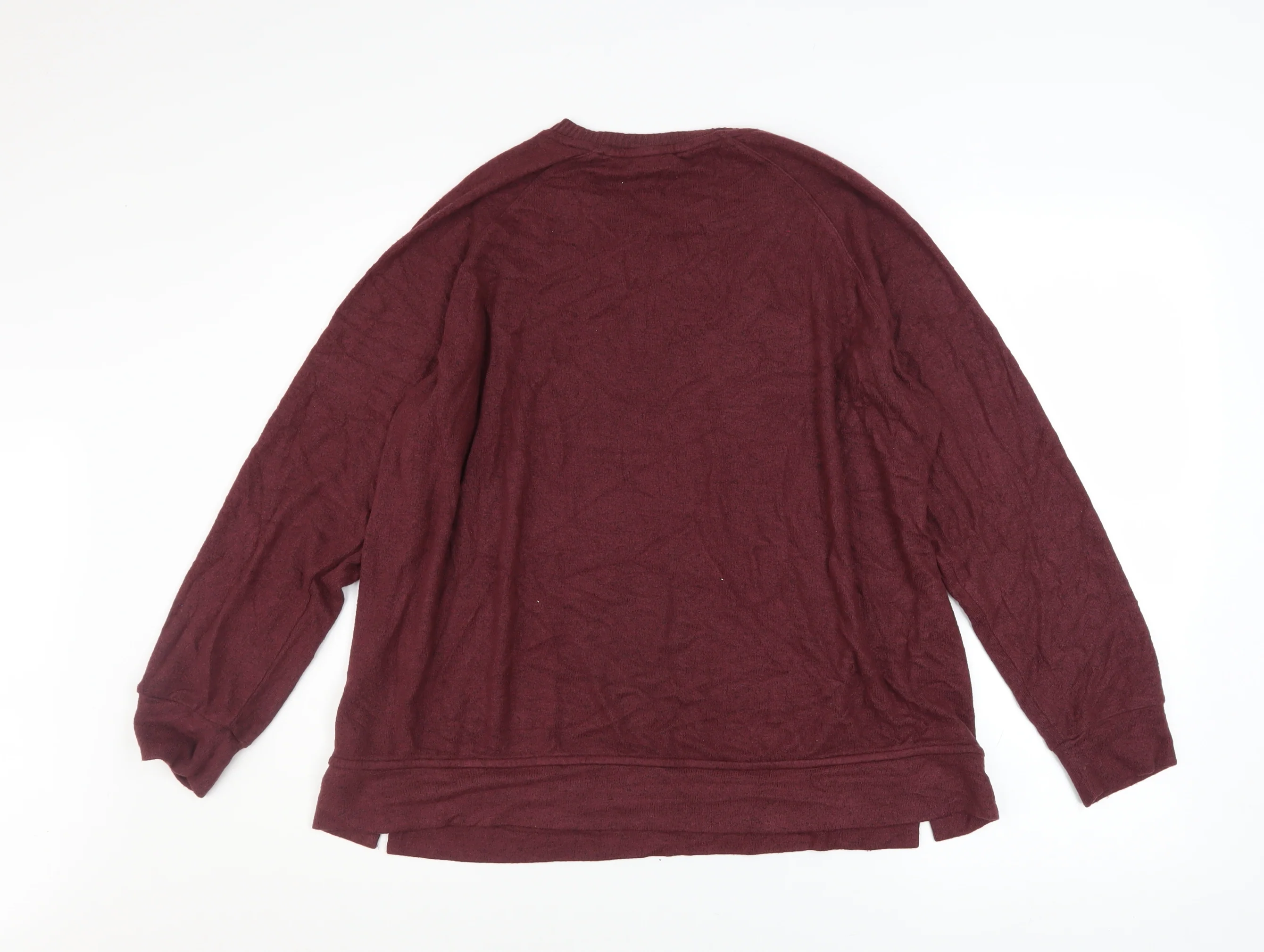 Hush Womens Burgundy Pullover Sweatshirt M Viscose Blend - Image 3