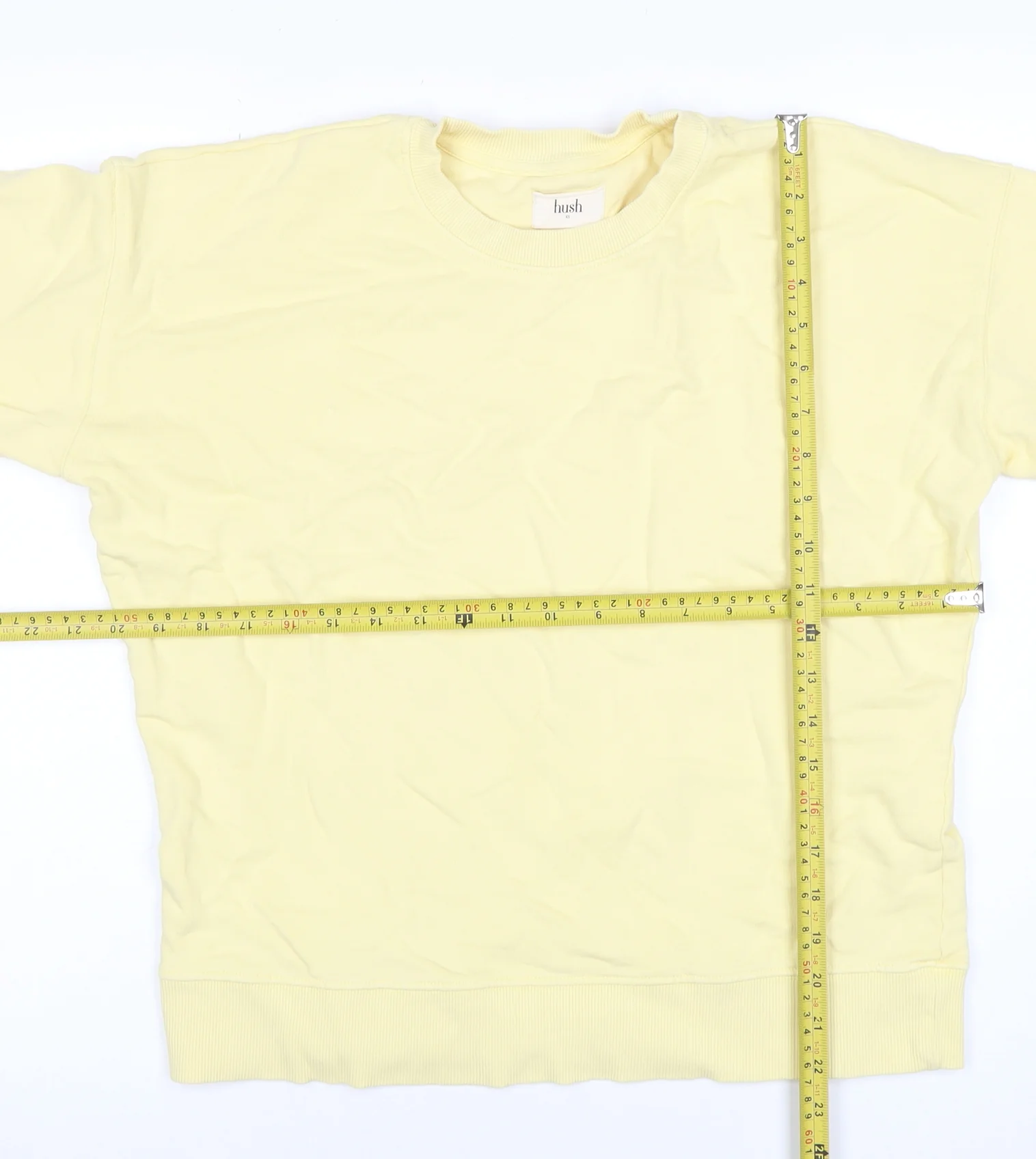 Hush Women's Yellow XS Crew Neck Organic Cotton Sweatshirt - Image 2