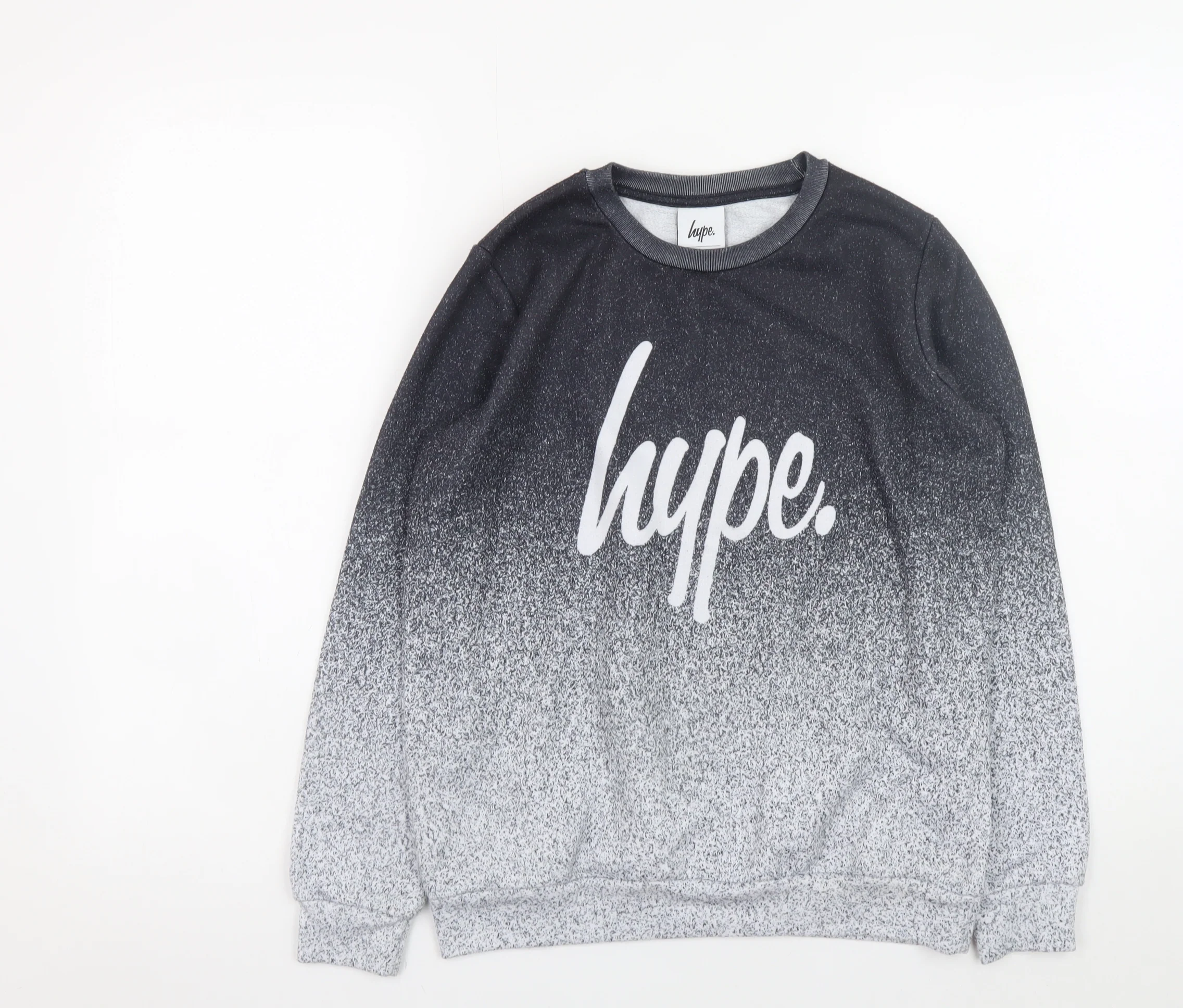 Hype Boys Black Gradient Logo Pullover Sweatshirt 11-12 Years